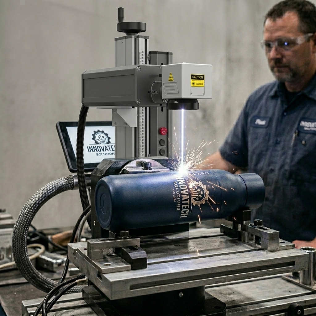 Laser engraving a custom tumbler
